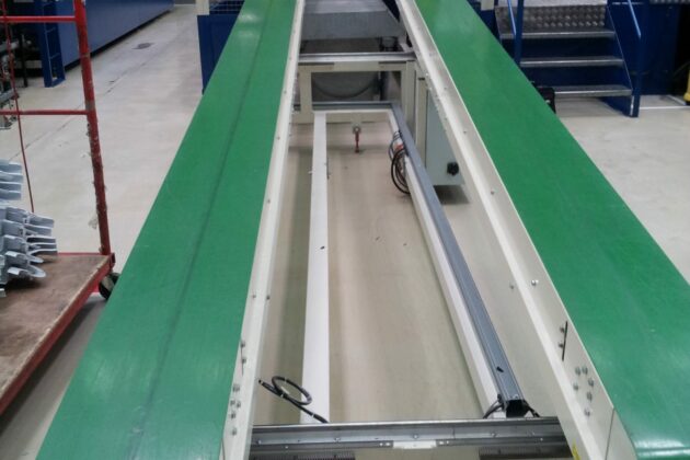 Convoyeur double voies à bande textile