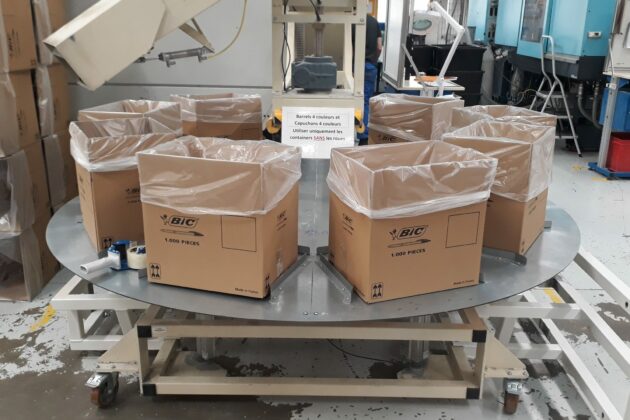 Table de remplissage automatique de cartons