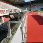 Support rambarde de sécurité stade