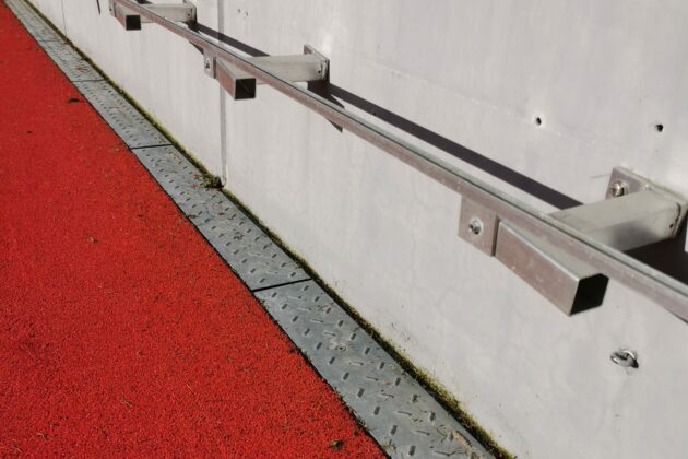 Support rambarde de sécurité stade