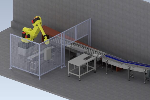 ligne robotisée de dépalettisation et de décartonnage en agroalimentaire
