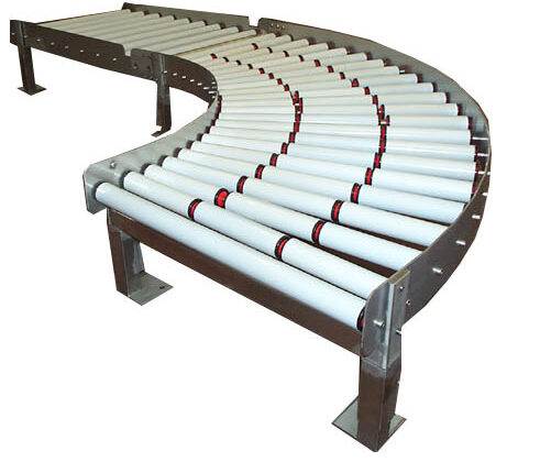 Convoyeur à rouleaux en courbe