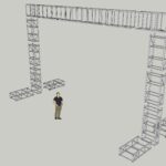 Arche métallique circuit voiture